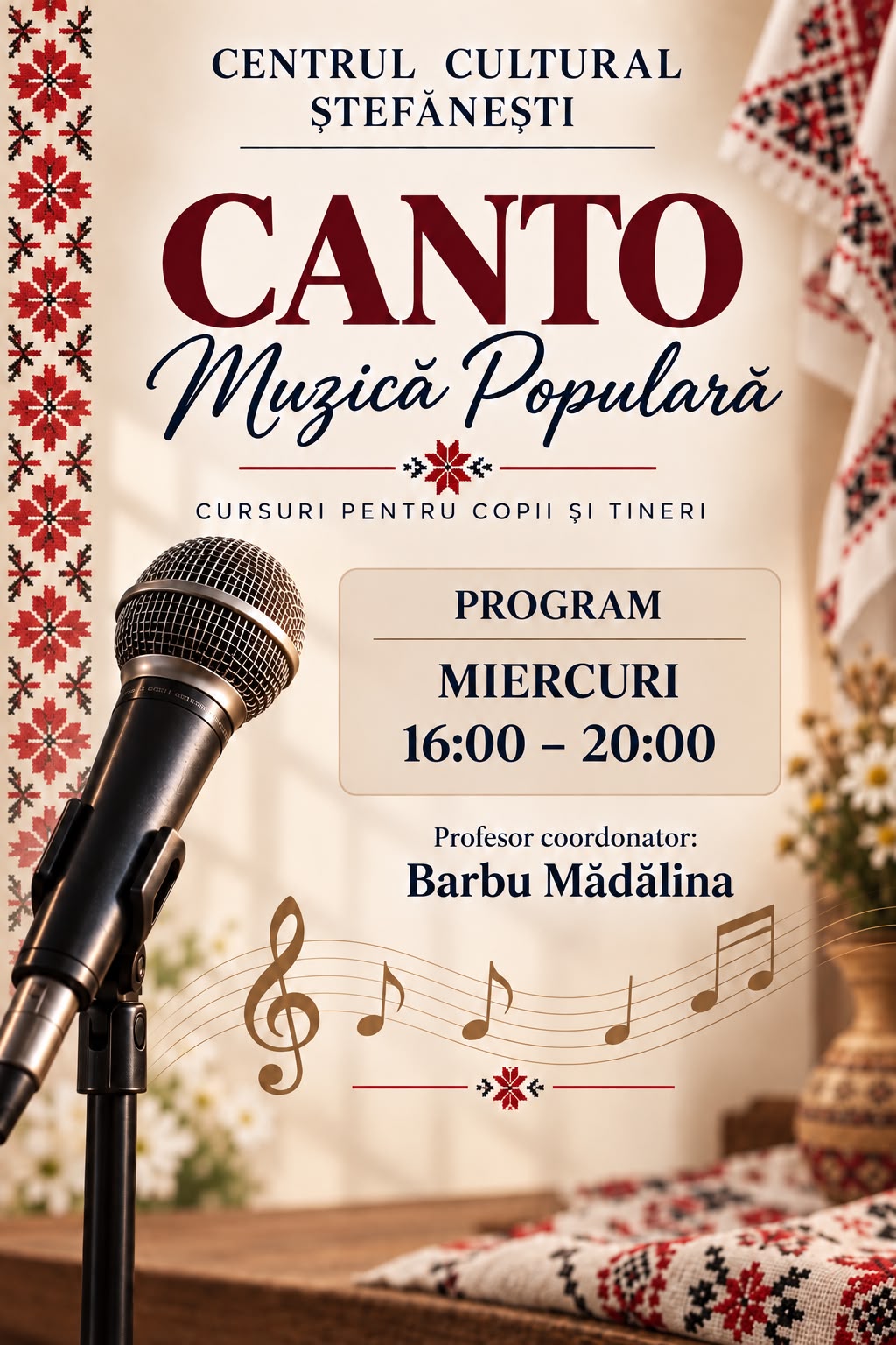 Canto muzică populară - Prof. Barbu Maria Mădălina