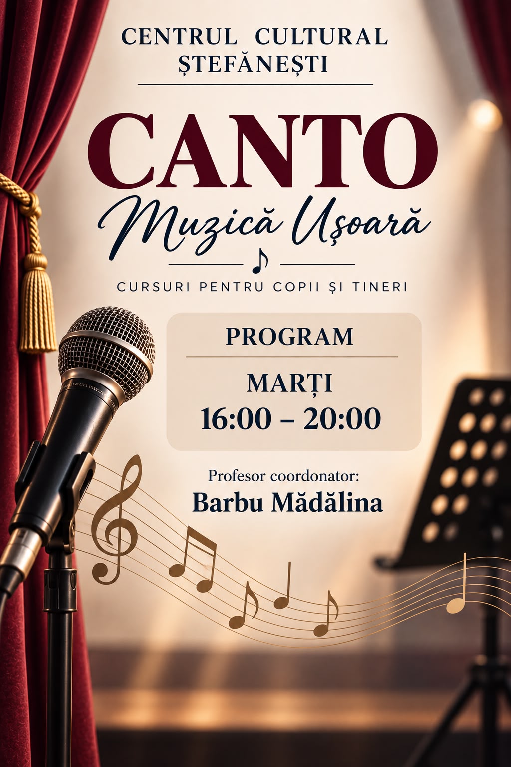 Canto muzică ușoară - Prof. Barbu Maria Mădălina